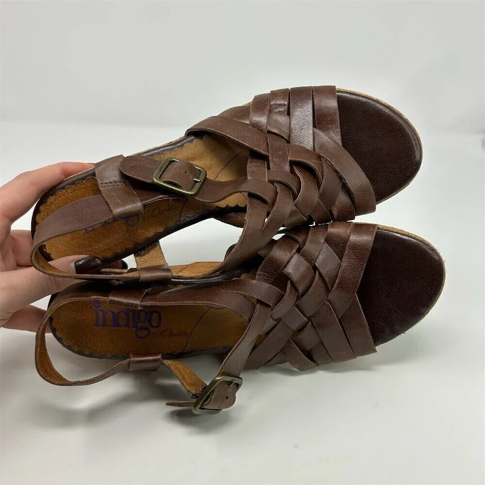 Clarks indigo brown